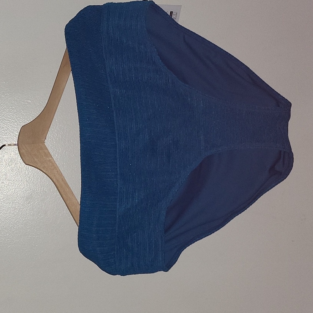 TEAL HIGH WAIST BIKINI BOTTOM SZ 1X TIME AND TRUE NEW WITH TAG